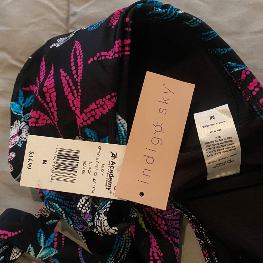Indigo sky One Shoulder Bandeau Bikini Top size M - Picture 3 of 3